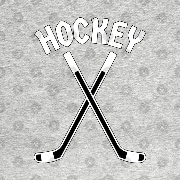 HOCKEY CROSSED STICKS LOGO by HOCKEYBUBBLE